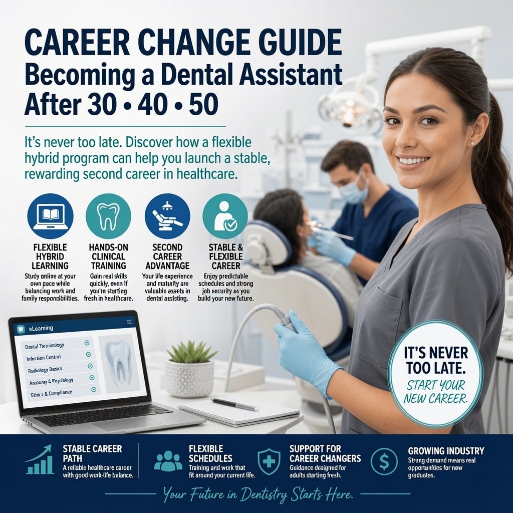 Career Change Guide: Becoming a Dental Assistant After 30/40/50 years old