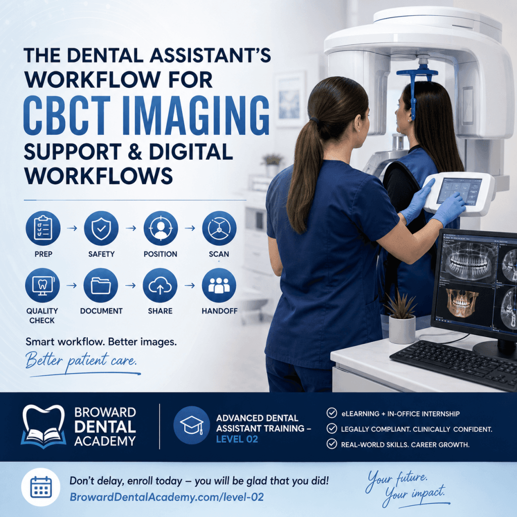 Dental Assistants Workflow for CBCT Imaging Support & Digital