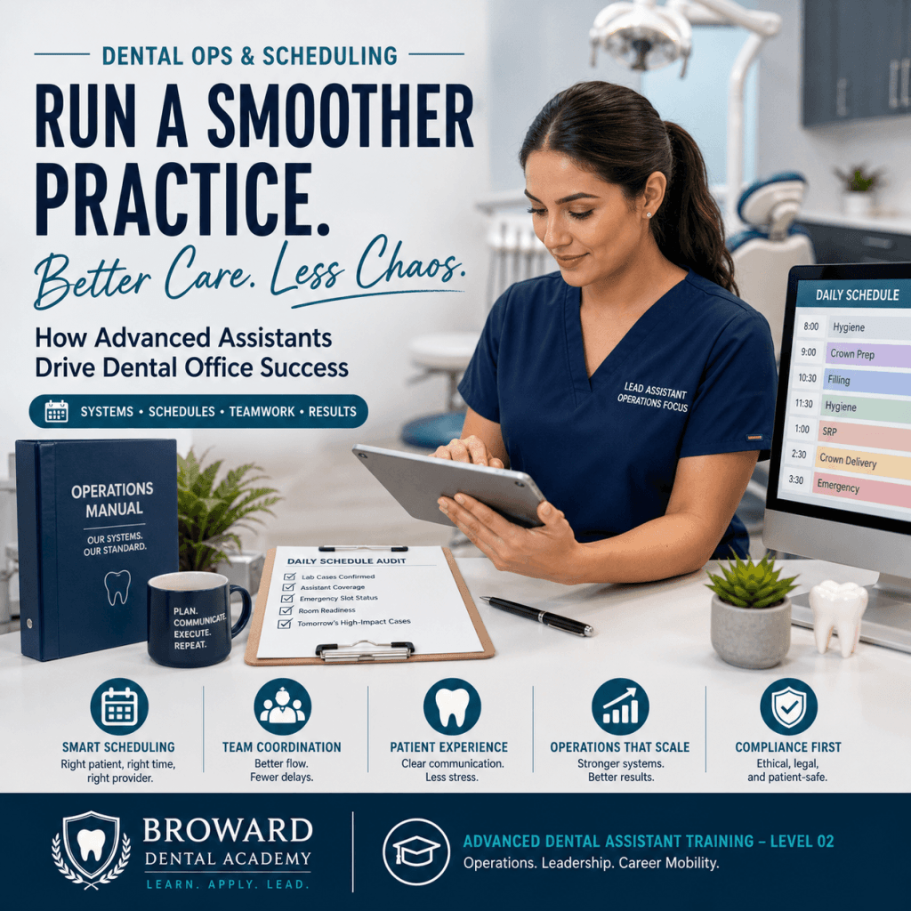 Dental Ops & Scheduling for Advanced Assistants