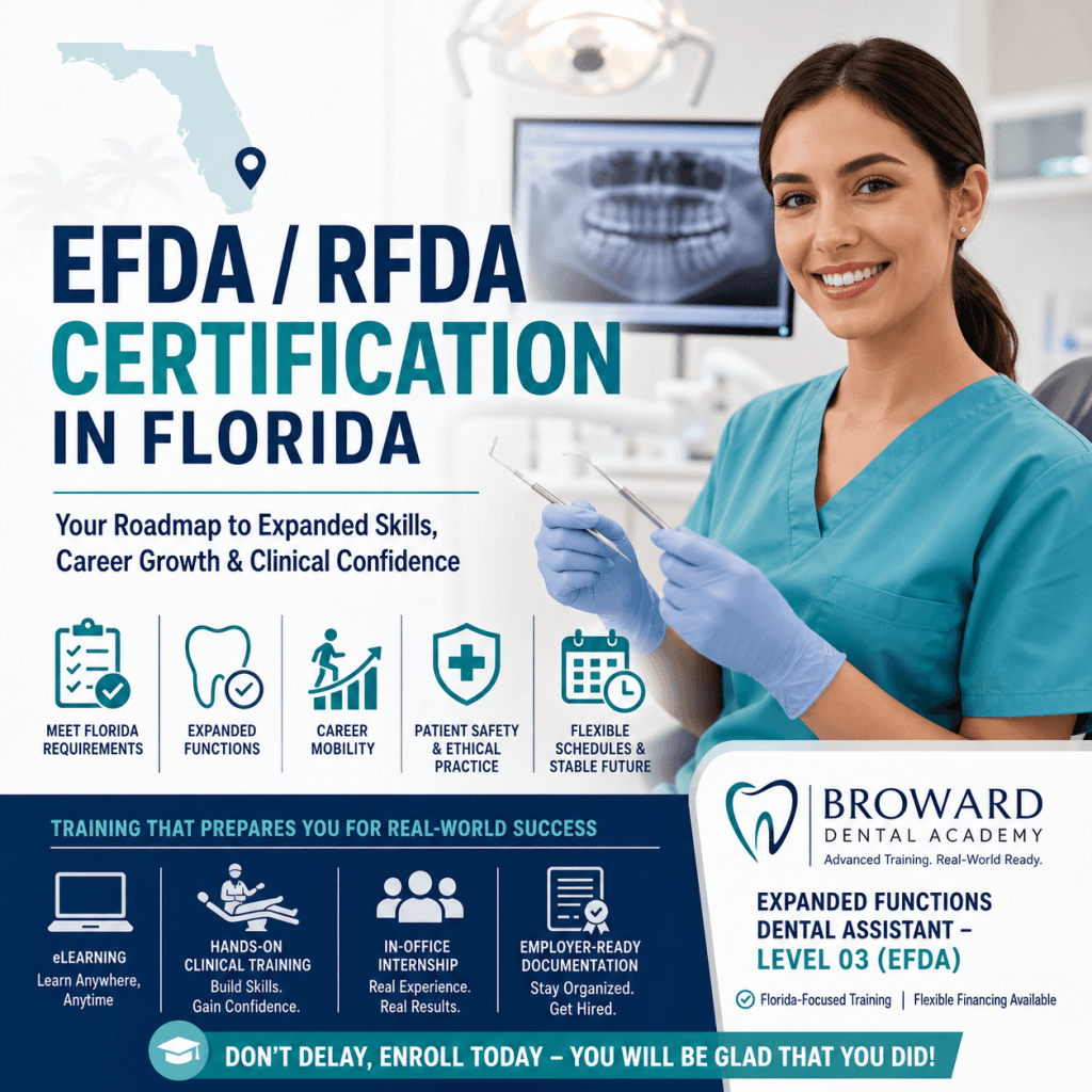Dental EFDA / RFDA Requirements and Certification in Florida