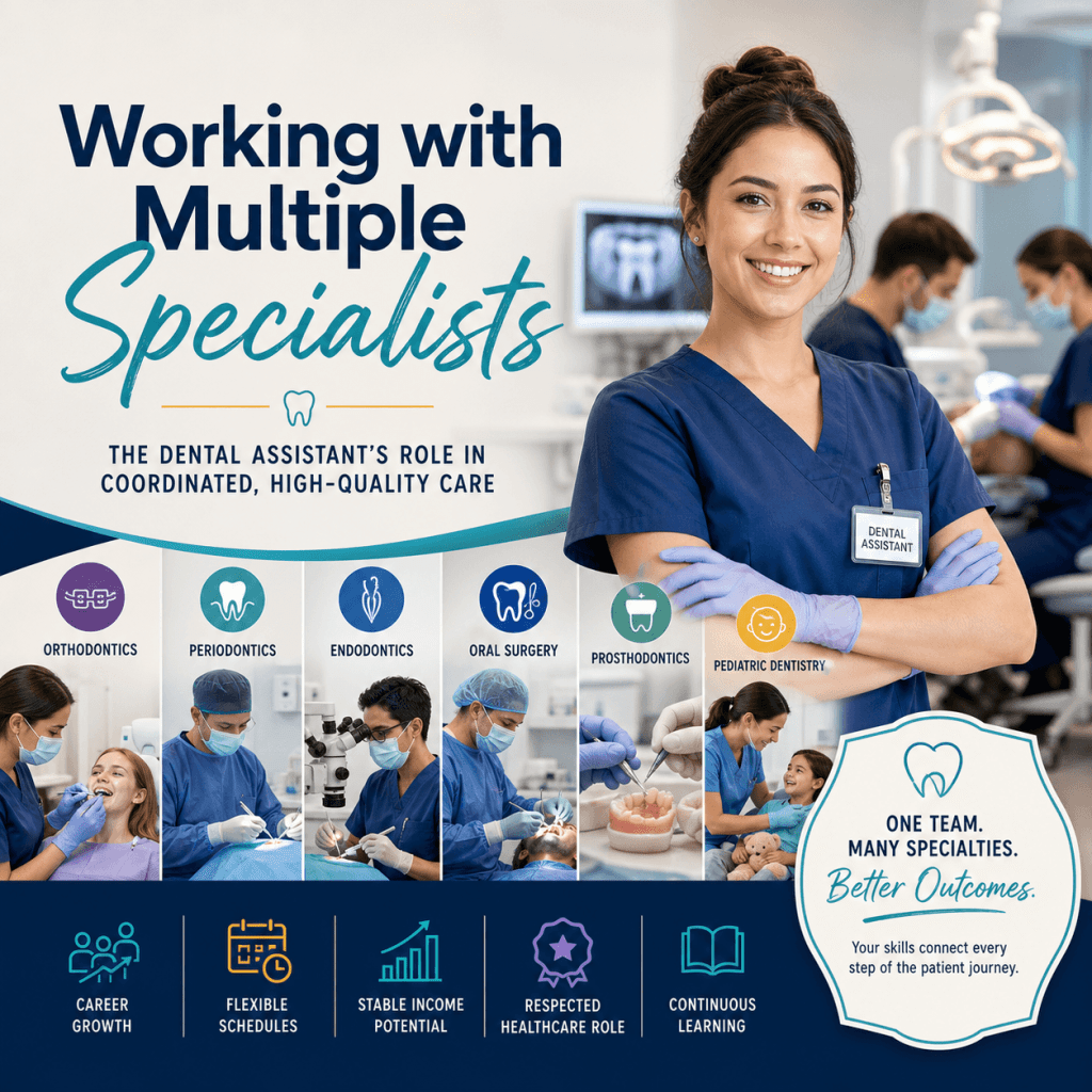 Working with Multiple Specialists as a Dental Assistant